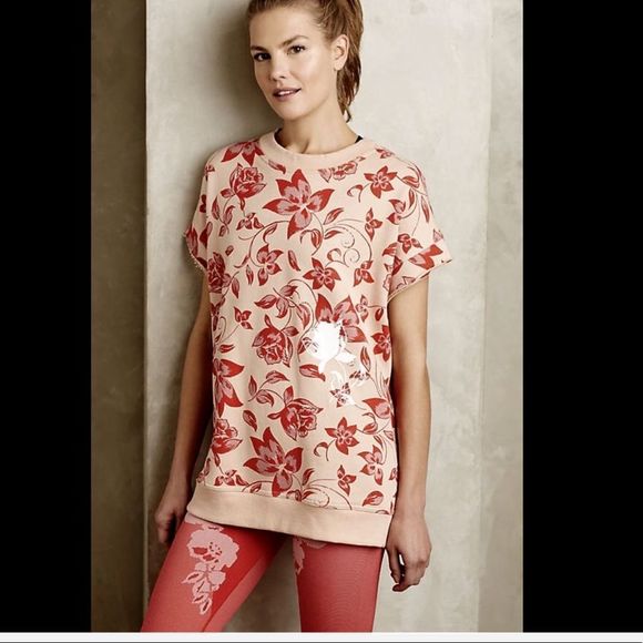 Stella McCartney peach orange Floral Sweatshirt S - Picture 1 of 2
